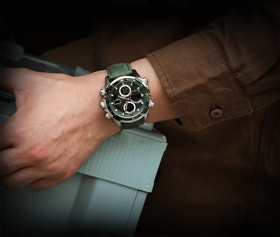 NAVIFORCE Men's Military Watch Multifunction Chronograph Sports 3ATM Waterproof with Alarm Day And Date Display Male Gifts Clock