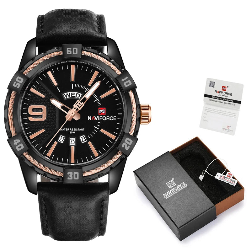 New NAVIFORCE Luxury Brand Men Fashion Watches Men's Waterproof Quartz Watch Male Clock With Box Set For Sale Relogio Masculino