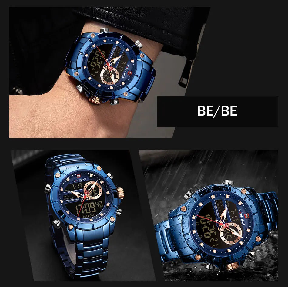 Relogio Masculino NAVIFORCE Top Brand Men Watches Fashion Luxury Quartz Watch Mens Military Chronograph Sports Wristwatch Clock