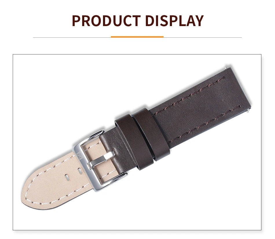 Genuine Leather Strap NAVIFORCE Watch Band 20mm Comfortable Waterproof Watchbands With Buckle Replacement Belt Watch Accessories