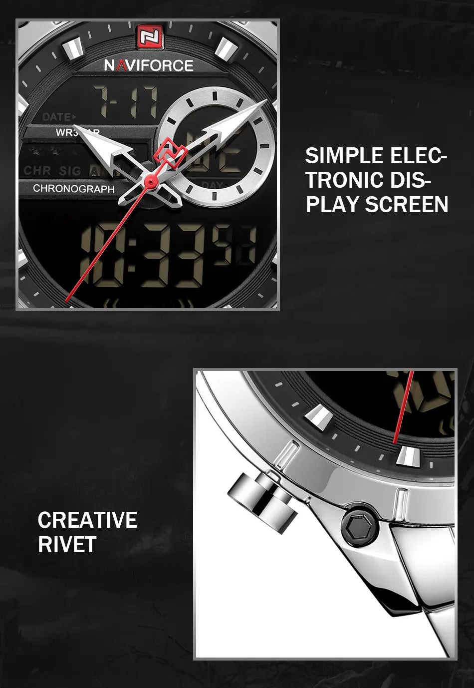 Relogio Masculino NAVIFORCE Top Brand Men Watches Fashion Luxury Quartz Watch Mens Military Chronograph Sports Wristwatch Clock
