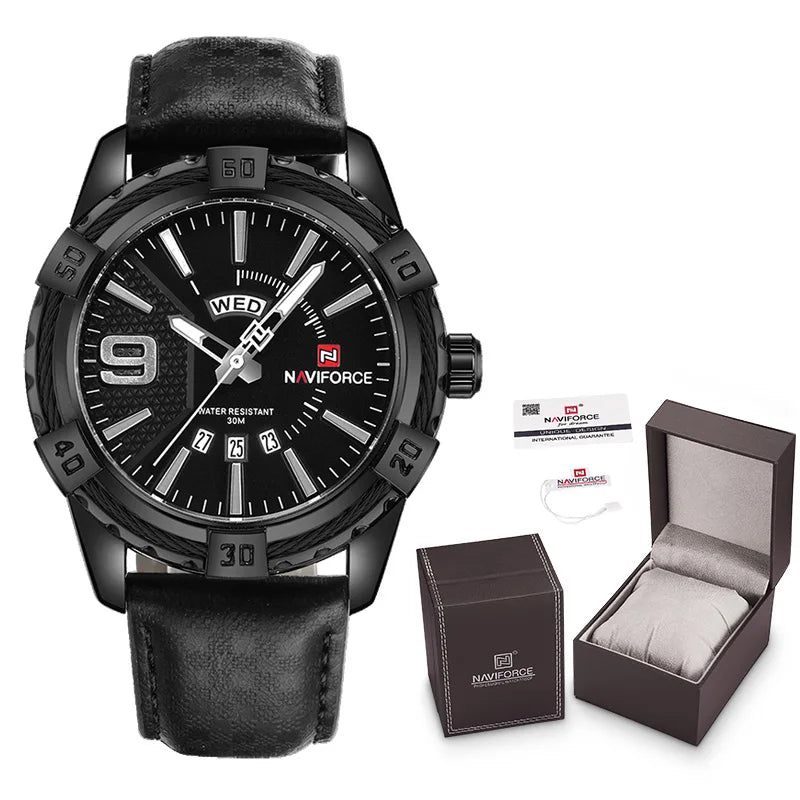 New NAVIFORCE Luxury Brand Men Fashion Watches Men's Waterproof Quartz Watch Male Clock With Box Set For Sale Relogio Masculino