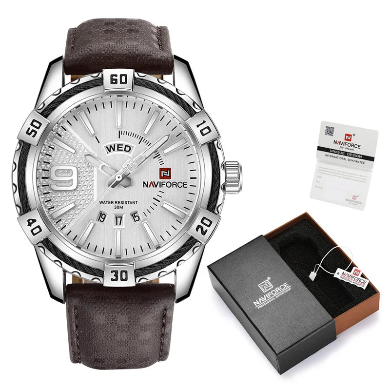 New NAVIFORCE Luxury Brand Men Fashion Watches Men's Waterproof Quartz Watch Male Clock With Box Set For Sale Relogio Masculino