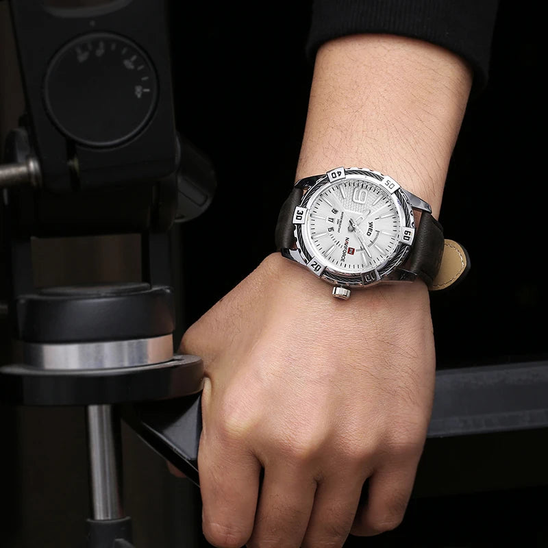 2024 New Luxury Brand NAVIFORCE Men Quartz Watches Men's Fashion Casual Leather Sports Wrist Watch Male Clock Relogio Masculino