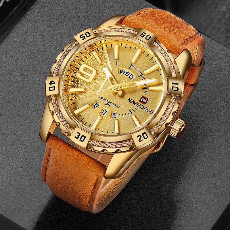 New NAVIFORCE Luxury Brand Men Fashion Watches Men's Waterproof Quartz Watch Male Clock With Box Set For Sale Relogio Masculino