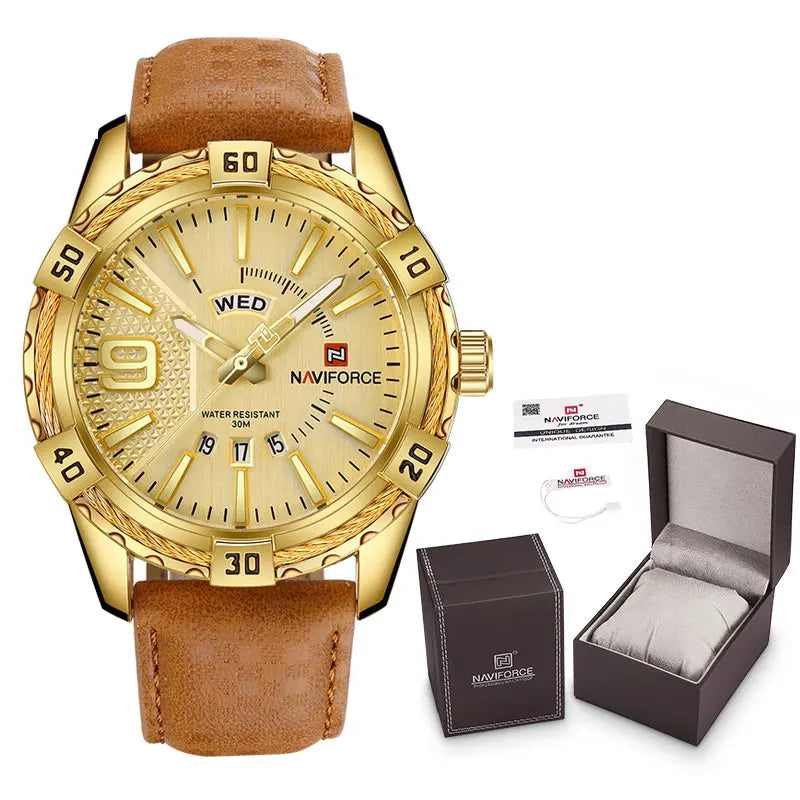New NAVIFORCE Luxury Brand Men Fashion Watches Men's Waterproof Quartz Watch Male Clock With Box Set For Sale Relogio Masculino