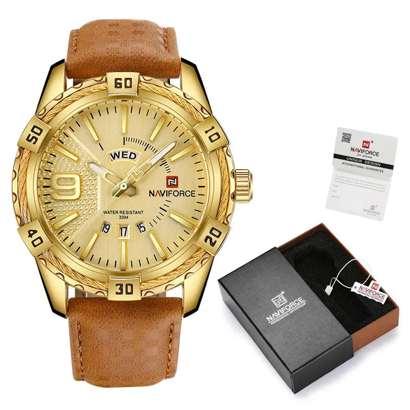 New NAVIFORCE Luxury Brand Men Fashion Watches Men's Waterproof Quartz Watch Male Clock With Box Set For Sale Relogio Masculino