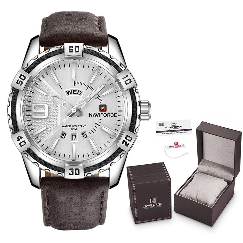 New NAVIFORCE Luxury Brand Men Fashion Watches Men's Waterproof Quartz Watch Male Clock With Box Set For Sale Relogio Masculino