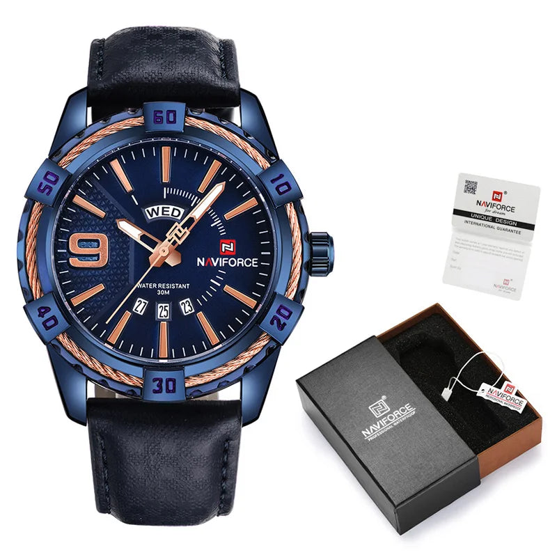 New NAVIFORCE Luxury Brand Men Fashion Watches Men's Waterproof Quartz Watch Male Clock With Box Set For Sale Relogio Masculino