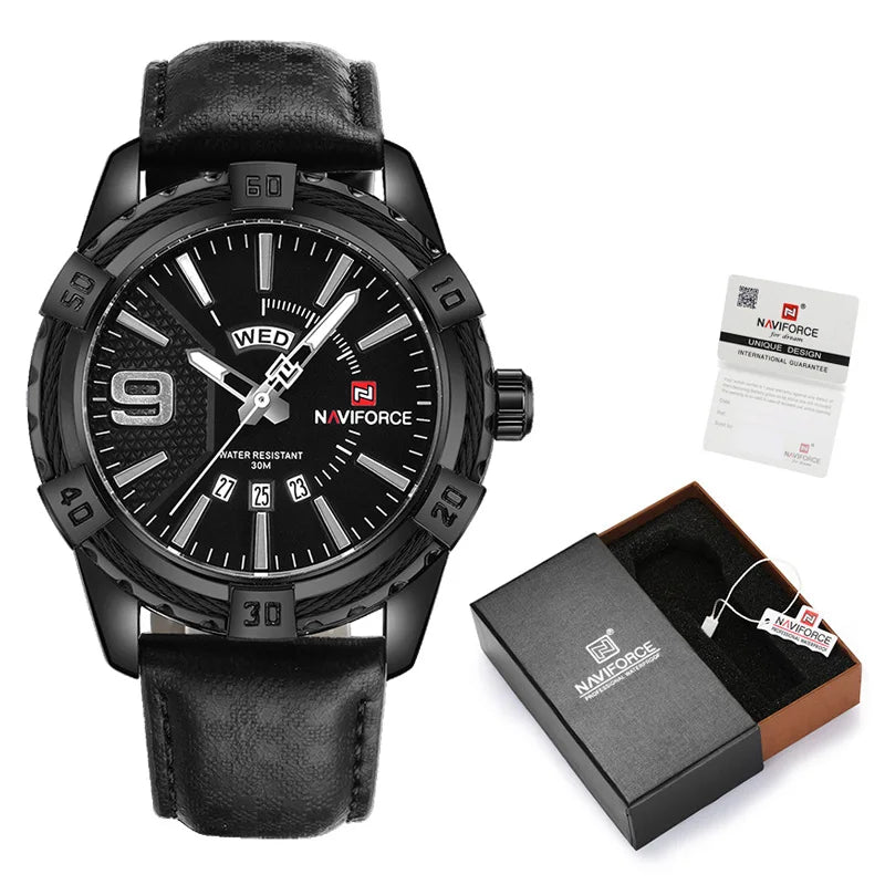 New NAVIFORCE Luxury Brand Men Fashion Watches Men's Waterproof Quartz Watch Male Clock With Box Set For Sale Relogio Masculino