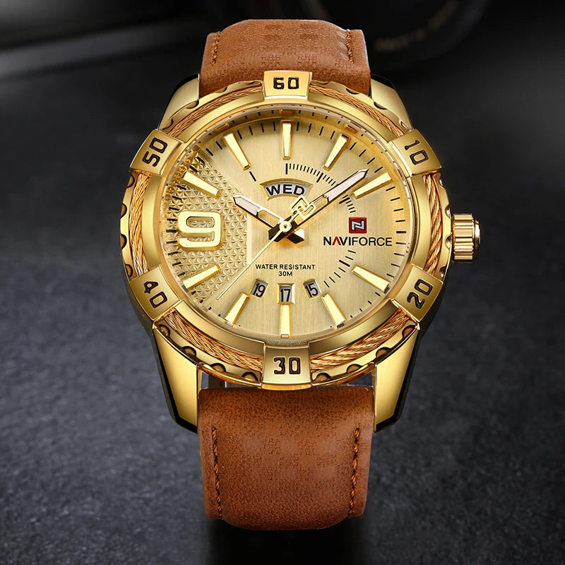 New NAVIFORCE Luxury Brand Men Fashion Watches Men's Waterproof Quartz Watch Male Clock With Box Set For Sale Relogio Masculino