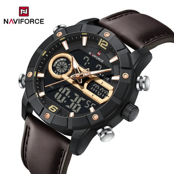 NAVIFORCE Men Watch Fashion Sports Waterproof Alarm Countdown Automatic Calendar Display Luxury Brand Men Original Quartz Watch