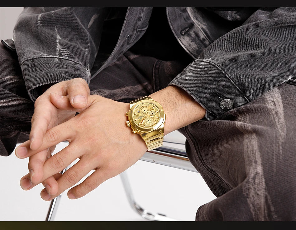 NAVIFORCE Top Luxury Men Watches Luminous Date Waterproof Chronograph Quartz Man Watch Stainless Steel Sport Military Wristwatch