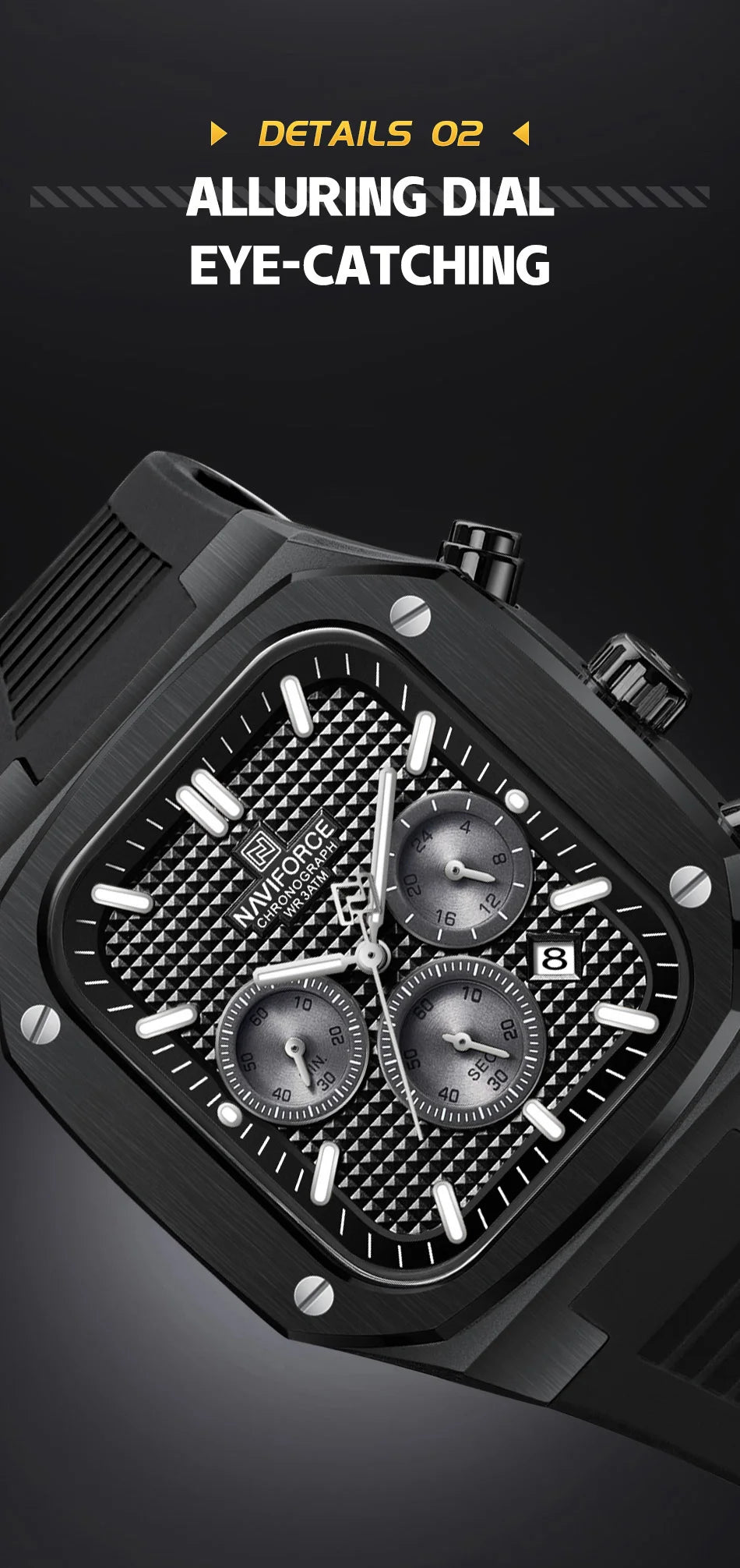 NAVIFORCE Brand New Men's Watches Luxury Date  Luminous Clock Chronograph Quartz Wristwatches Waterproof Relogio Masculino Gifts