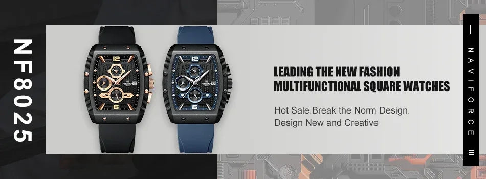 NAVIFORCE Men Quartz Watch Dual Time Date Night Illumination Classic Business Male Clock Luxury Original Waterproof Wristwatch