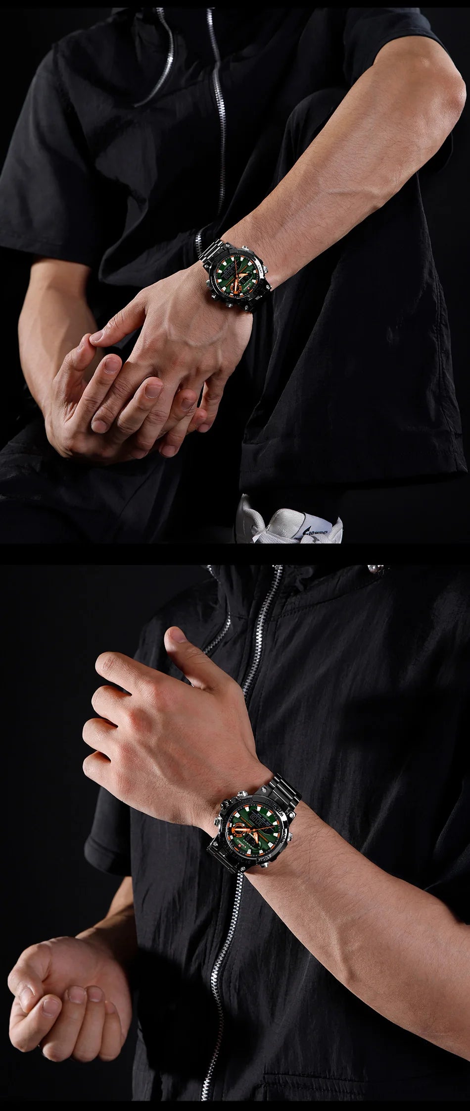 NAVIFORCE New Military Sports Mens Watches Top Brand Luxury Dual Display Waterproof LED Digital Watch for Men Quartz Wristwatch