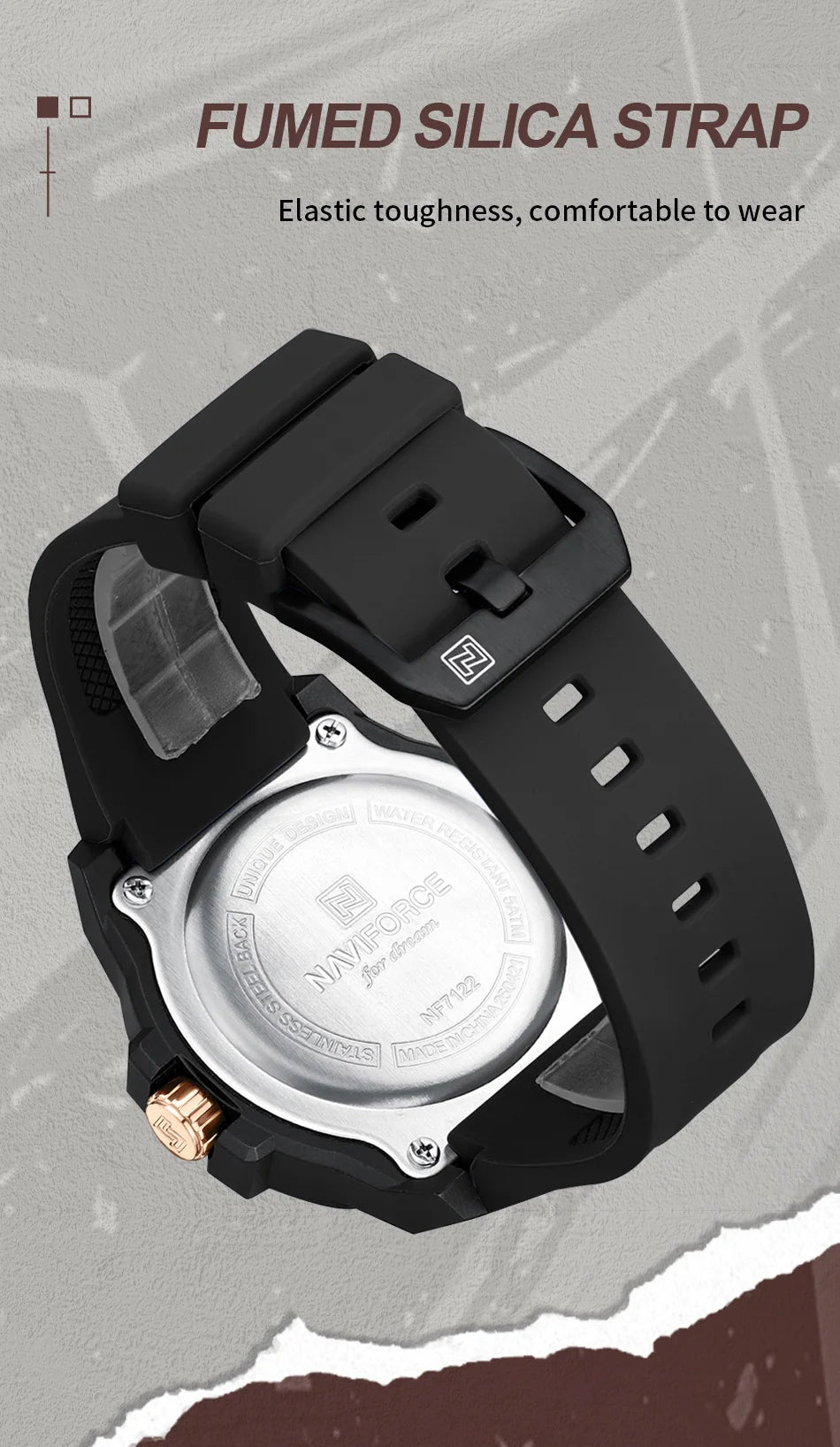 Original Brand NAVIFORCE Fashion Men's Watches Luxury Quartz Sport Silicone Band Wristwatch Waterproof Luminous Clock Male Gift