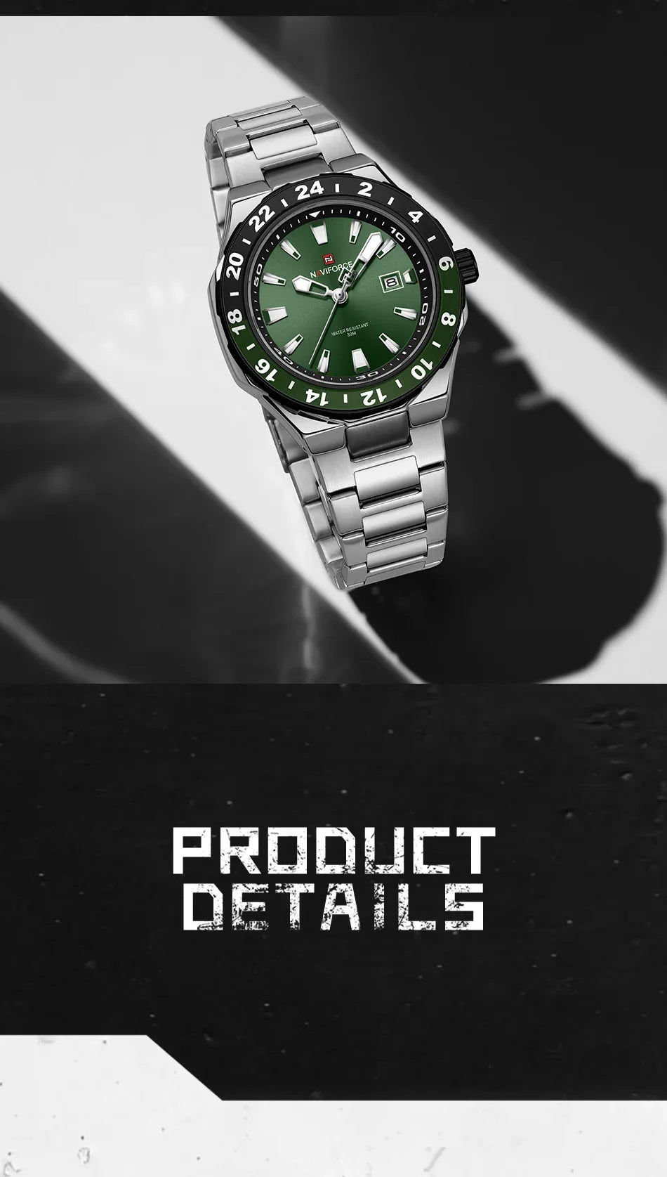 NAVIFORCE Men's Sport Casual Watch Men Military Quartz Wristwatch Date Display Waterproof Male Clock Watches Relogio Masculino