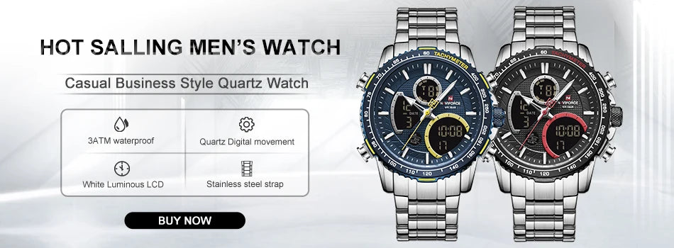 Original Brand Naviforce High Quality Men's Watches Leather Strap Male Waterproof Wristwatch Quartz Date Clock RelogioMasculino