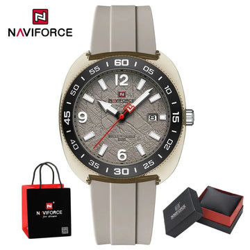 NAVIFORCE Man's Watch Quartz Calendar Luminous 5ATM Waterproof Business Luxury Casual Simple Wristwatch Gifts Box Male NF7132