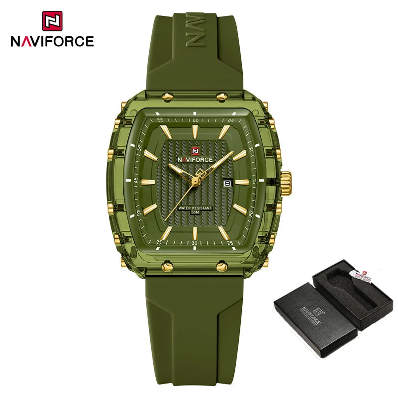 NAVIFORCE Women Watch Luxury Brand Fashion Simple Quartz Calendar Ladies Watch Waterproof Wristwatch Lady Clock Relogio Feminino