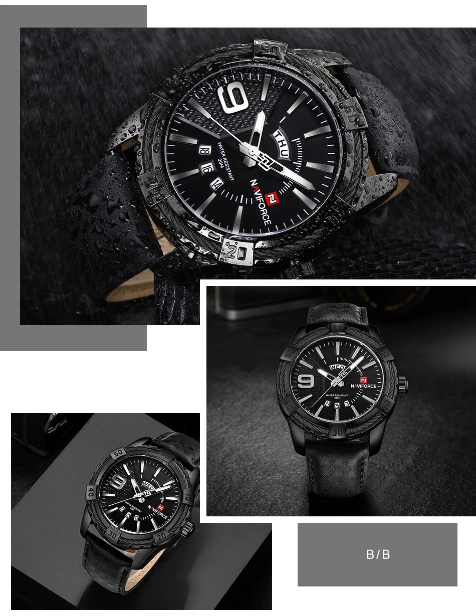 New NAVIFORCE Luxury Brand Men Fashion Watches Men's Waterproof Quartz Watch Male Clock With Box Set For Sale Relogio Masculino