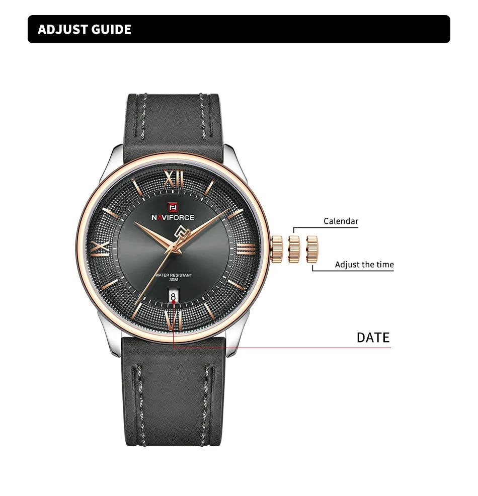 NAVIFORCE 2025 High Quality Men's Luxury Quartz Wristwatch Sports Date Waterproof Fashion Clock Top Brand Male Relogio Masculino