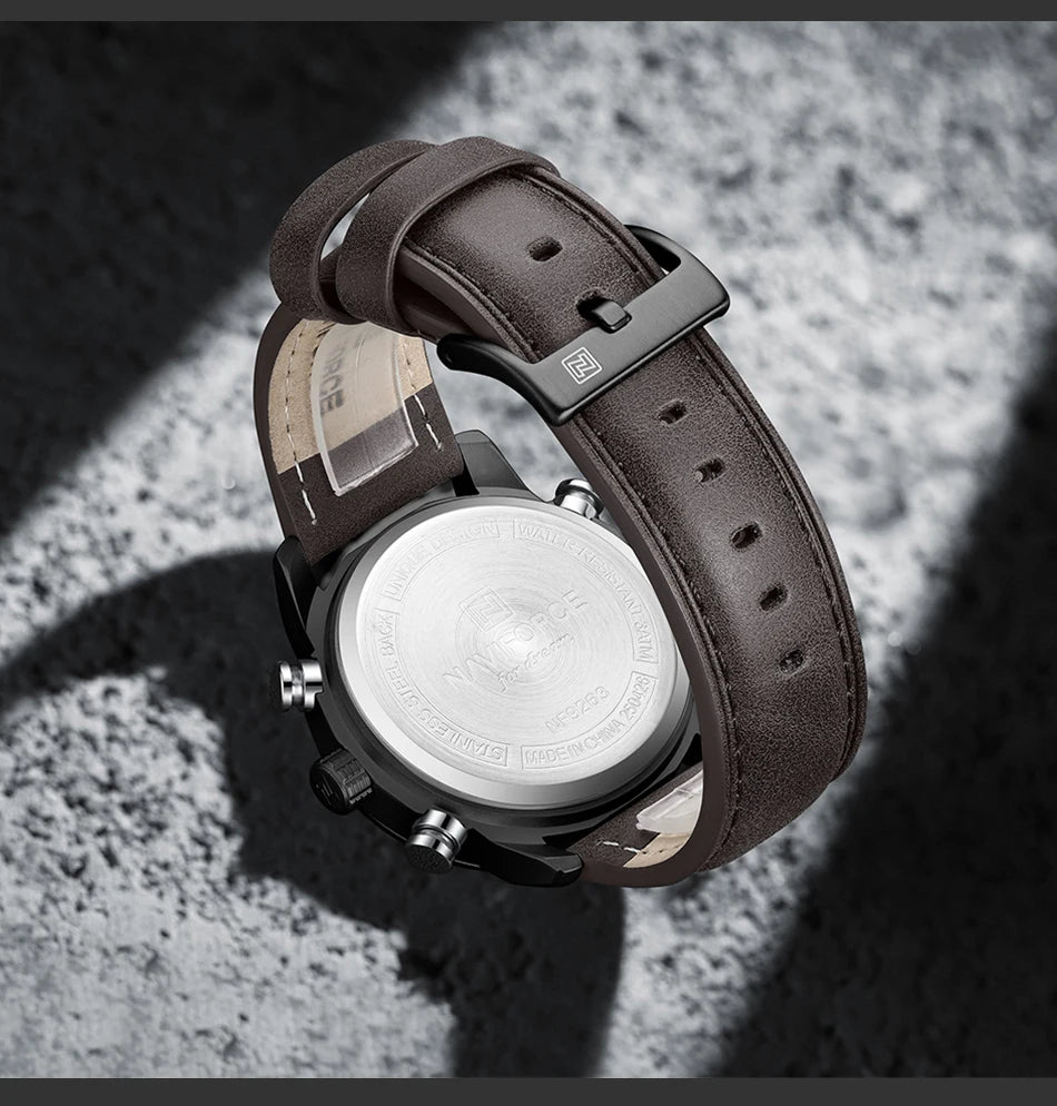 NAVIFORCE Men Watch Fashion Sports Waterproof Alarm Countdown Automatic Calendar Display Luxury Brand Men Original Quartz Watch