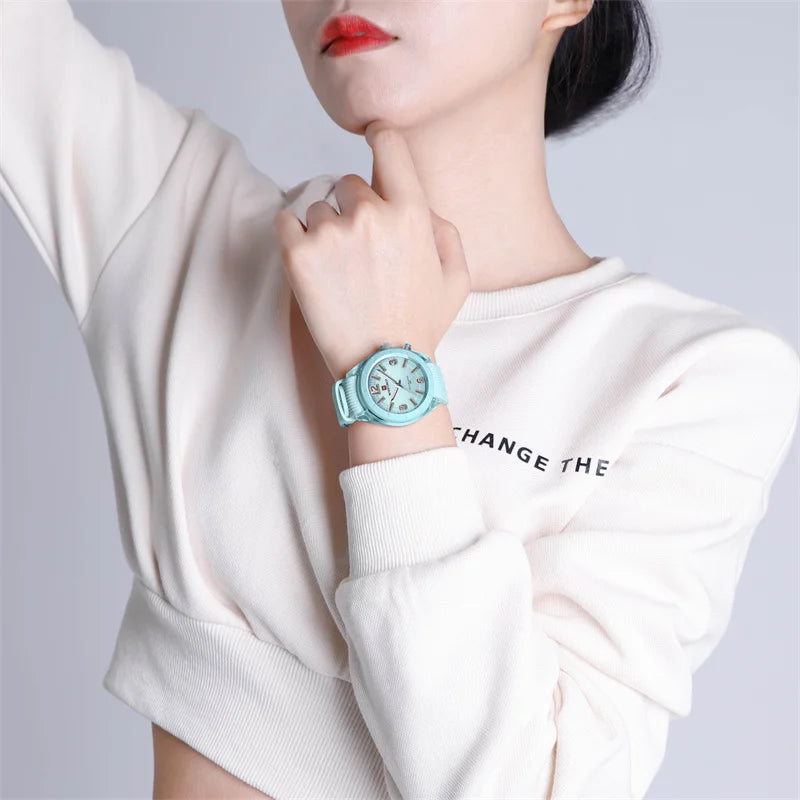 NAVIFORCE Women's Waterproof Watch Fashion Casual Luminous Display Quartz Wristwatch with Silicone Band Reloj Mujer High Quality