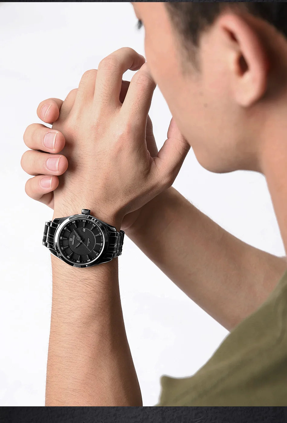 NAVIFORCE New Style Men's Quartz Business Watch Waterproof Sports Casual Stainless Steel Strap Men Date Clock Relogio Masculino
