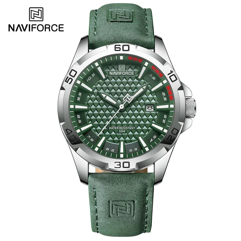 Original Brand Naviforce High Quality Men's Watches Leather Strap Male Waterproof Wristwatch Quartz Date Clock RelogioMasculino