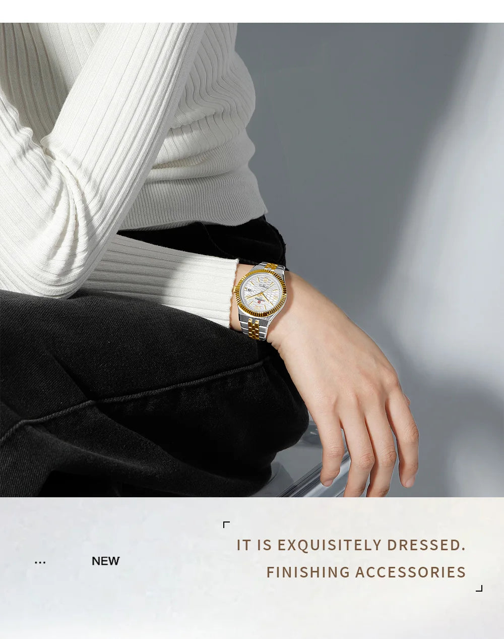 NAVIFORCE Women Watches Quartz Wristwatch Waterproof High Quality Ladies Steel Bracelet Female Romantic Stylish Business Clock
