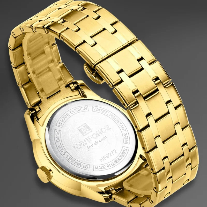 Top Brand NAVIFORCE Men's Watches Stainless Steel Week Date Clock Waterproof Luxury Male Quartz Wristwatches Relogio Masculino