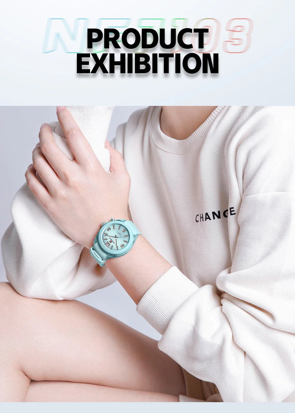NAVIFORCE Women's Waterproof Watch Fashion Casual Luminous Display Quartz Wristwatch with Silicone Band Reloj Mujer High Quality