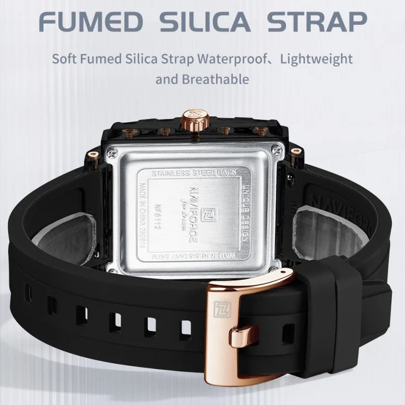 NAVIFORCE High Quality Men Watches 50M Waterproof Sport Date Display Quartz Watch Silicone Luminous Hands boy gift Reloj Hombre