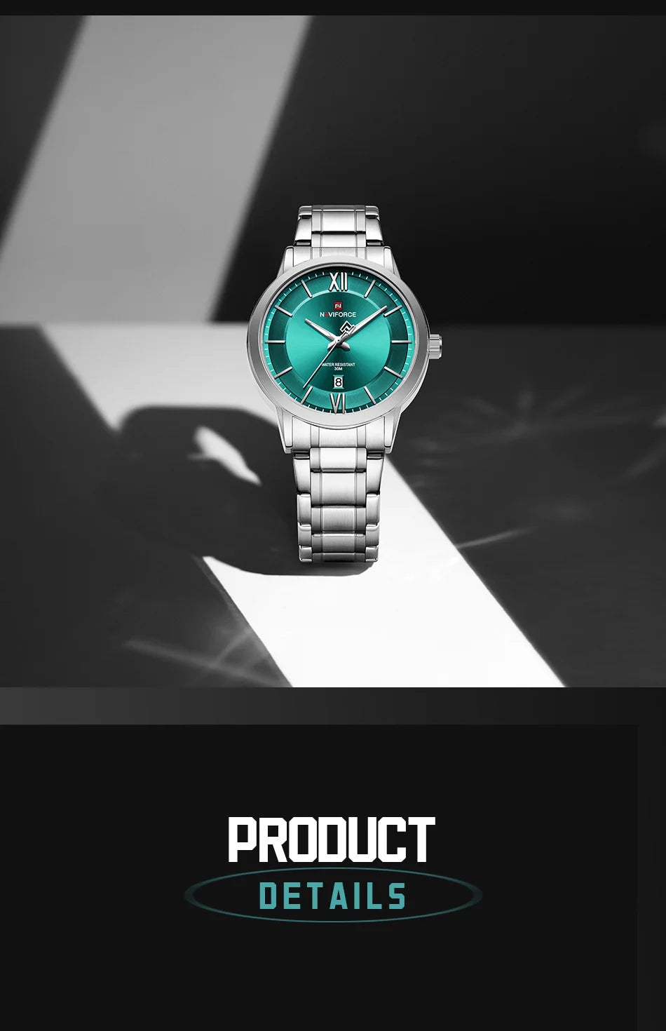 NAVIFORCE Original Watches for Men Quartz Waterproof Calendar Clock Steel Strap Military Luxury Sports Male Wristwatch Gift Box