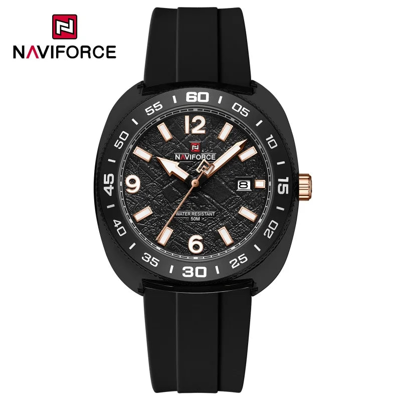 NAVIFROCE Classic Men's Watches Luminous Points Sports 50M Waterproof Watch Calendar Quartz Clock Men's Gift Relogio Masculino