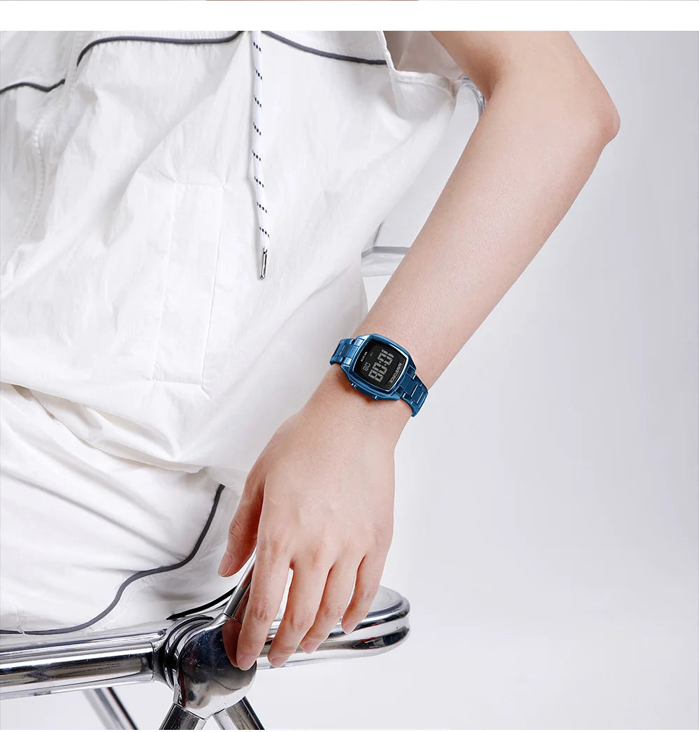 NAVIFORCE 2026 Watches for Women LCD Digital Waterproof Stainless Steel Strap Female Casual Fashion Daily Wear Wristwatch NF5047