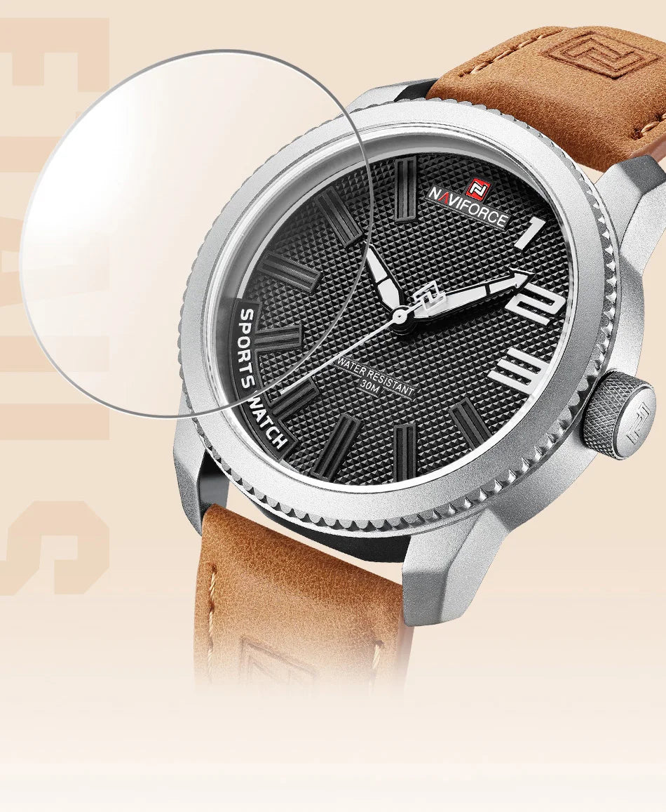 100% Original NAVIFORCE Watch For Men 2022 New Quartz Sport Waterproof Clock Fashion Luxury High Quality Male Leather Wrist Watc