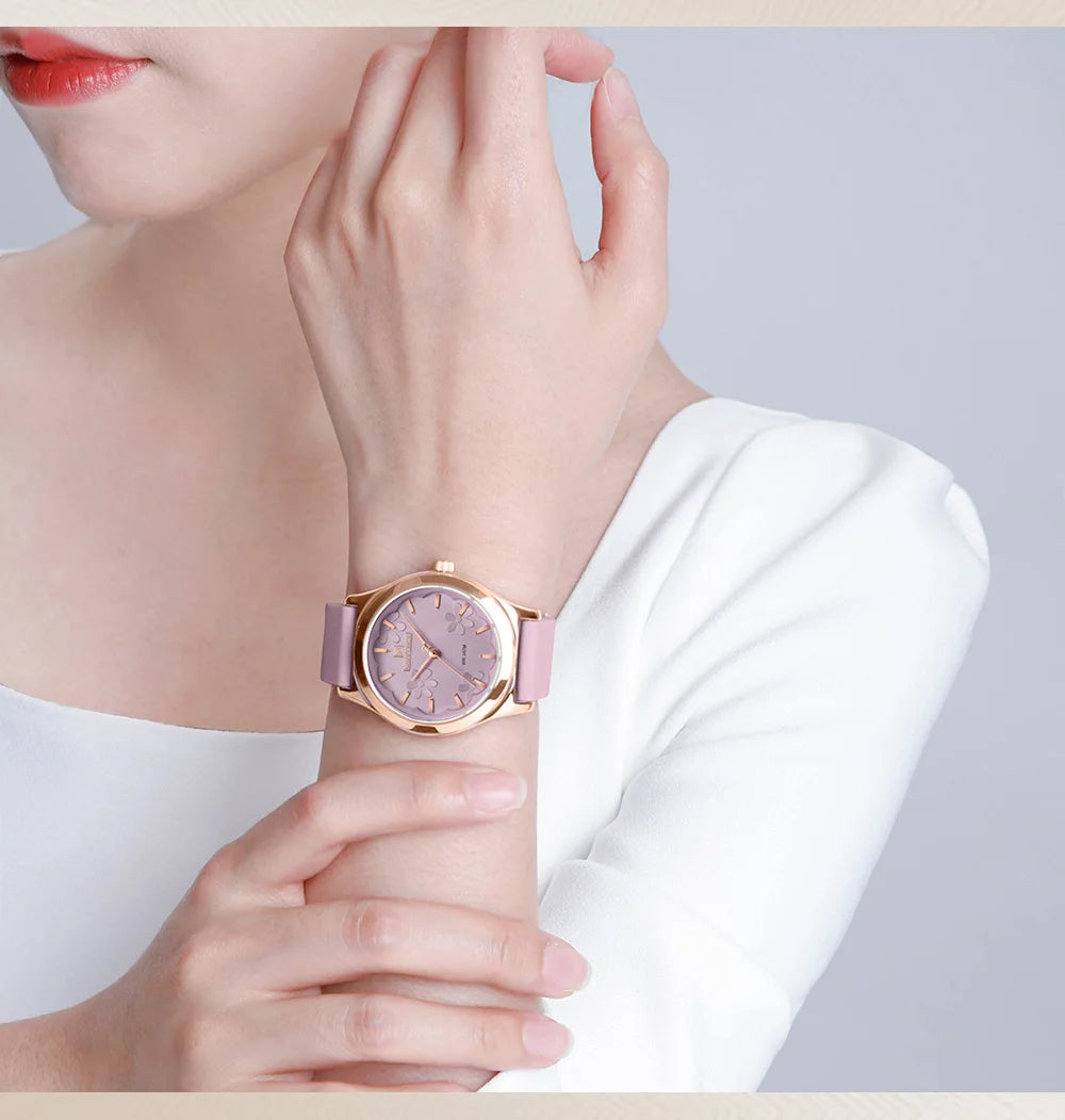 NAVIFORCE Simple Fashion Quartz Wristwatches Women Wrist Watches Silicone Strap Waterproof Watch Wholesale Hot Sale Reloj Mujer