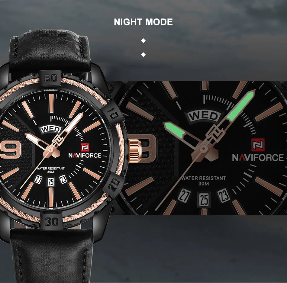 New NAVIFORCE Luxury Brand Men Fashion Watches Men's Waterproof Quartz Watch Male Clock With Box Set For Sale Relogio Masculino