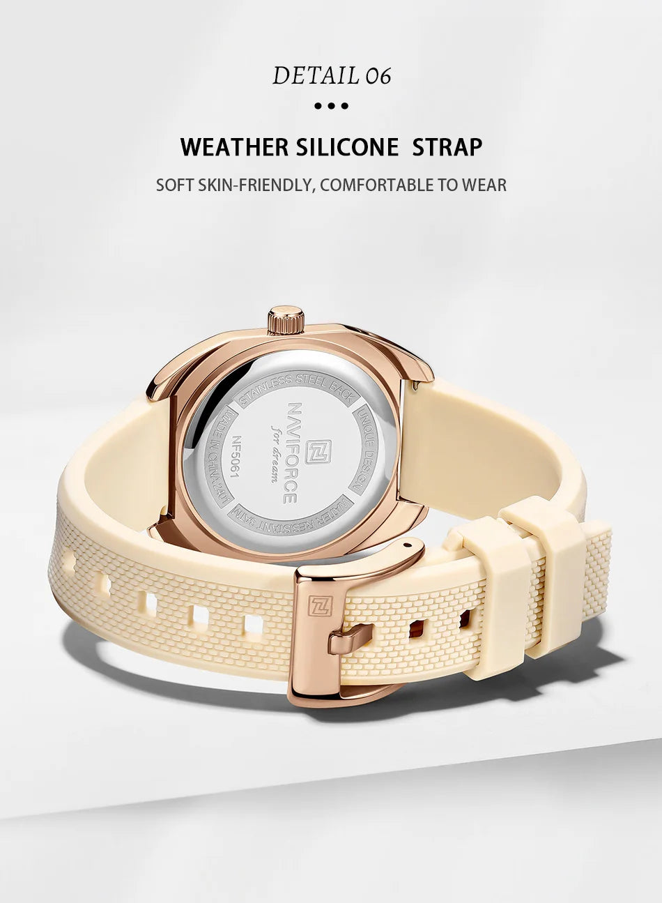 NAVIFORCE Elegant Watch For Women Fashion Quartz Wristwatch Woman Watches Ladies Festival Valentine's Day Gift Clock Reloj Mujer