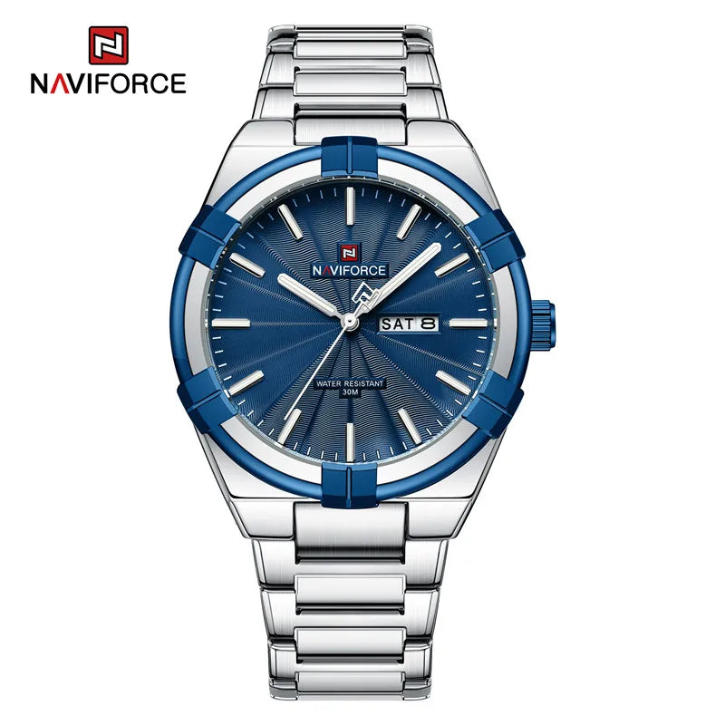 2023 Top Brand NAVIFORCE Men's Watches Fashion Casual Quartz Wristwatch Stainless Steel Waterproof Clock Relogio Masculino