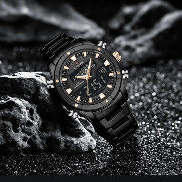 NAVIFORCE New Fashion Design Sports Men's Watches Waterproof Auto Day and Date Display Quartz Wristwatches