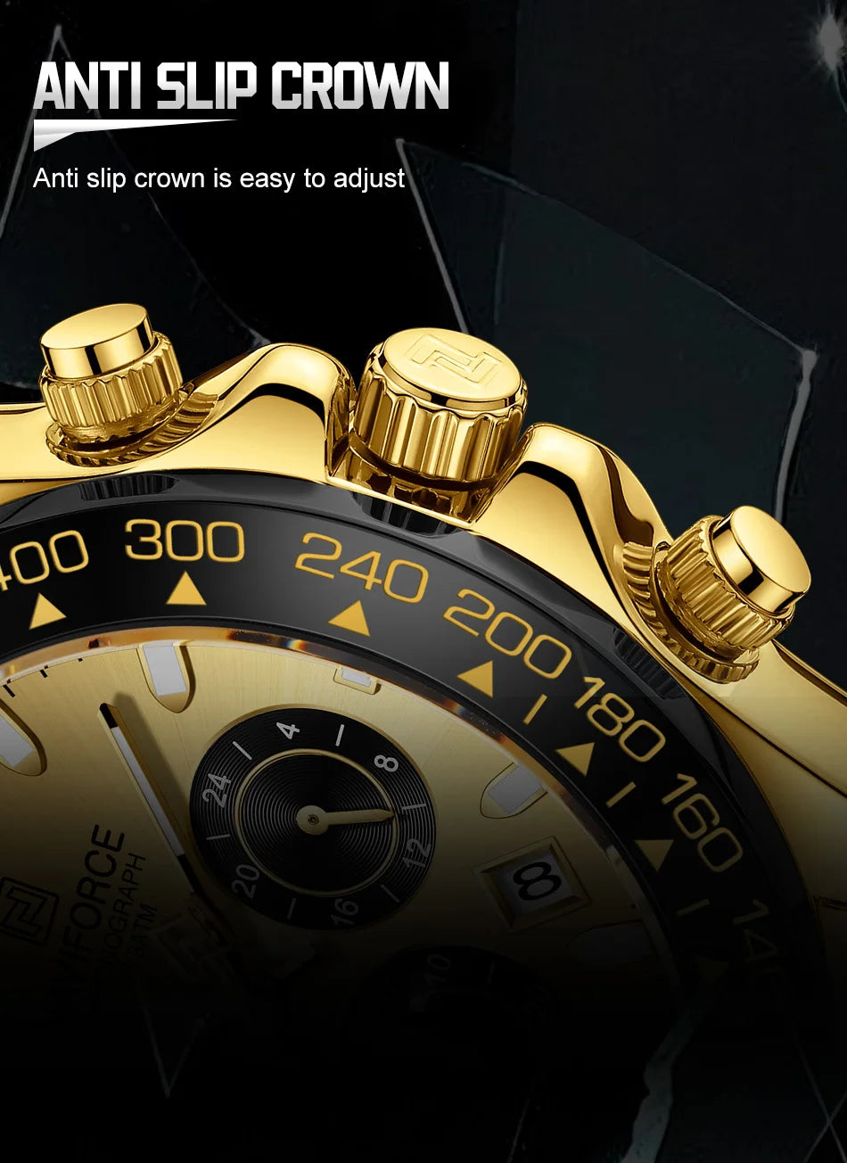 NAVIFORCE Brand Fashion Luxury Watch For Men Waterproof Chronograph Clock Business Casual Silicone Strap Wristwatches 2024 New