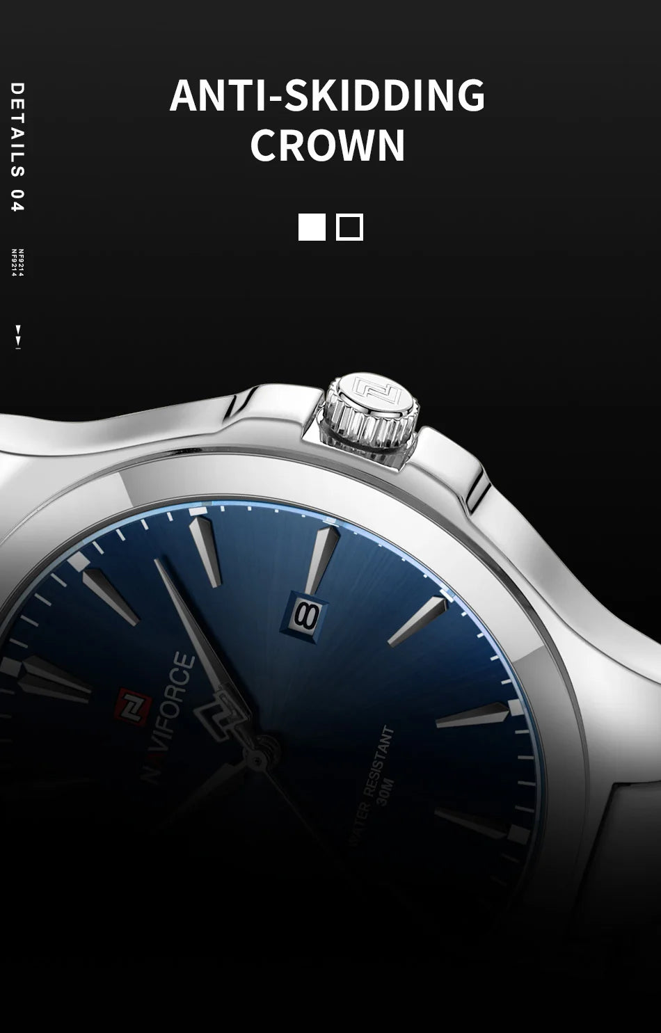 NAVIFORCE Original Fashion Watches for Men Stainless Steel Simple Elegant Clock Male Waterproof Wrist Watch Relogio Masculino