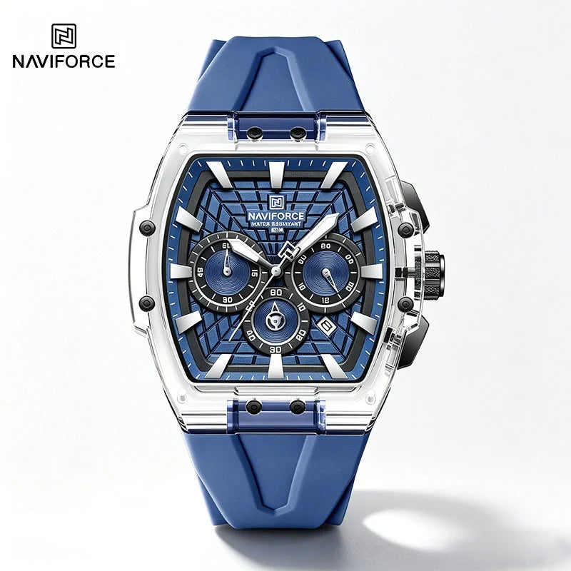 NAVIFORCE Top Brand Watches Men Quartz 5ATM Waterproof Date Luminous Clocks Trendy Sport Outdoor Chronograph Wristwatch for Male
