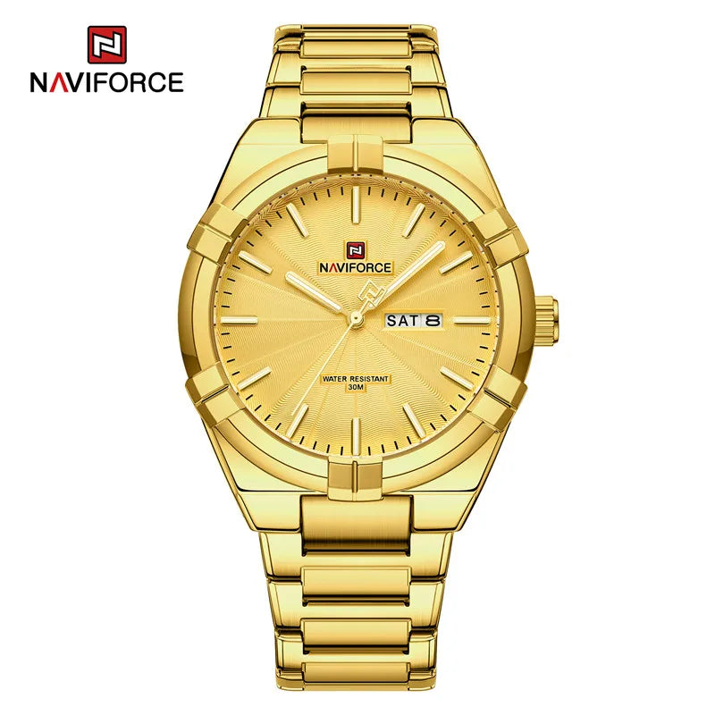 2023 Top Brand NAVIFORCE Men's Watches Fashion Casual Quartz Wristwatch Stainless Steel Waterproof Clock Relogio Masculino