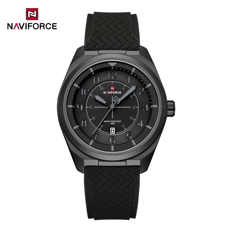 NAVIFORCE Men Quartz Watch 30M Waterproof Sports Luminous Wristwatch Fashion Silicone Strap Daily Casual Watches Reloj Hombre