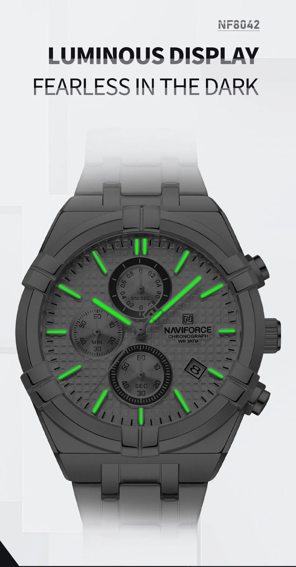 NAVIFORCE Original Men's Watches Waterproof Classics Quartz Wristwatches Stainless Steel Luminous Chronograph Clock 2023 Trend